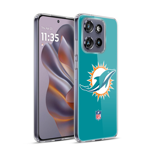 NFL Miami Dolphins Logo Plain Soft Gel Case for Motorola Edge 50 Neo