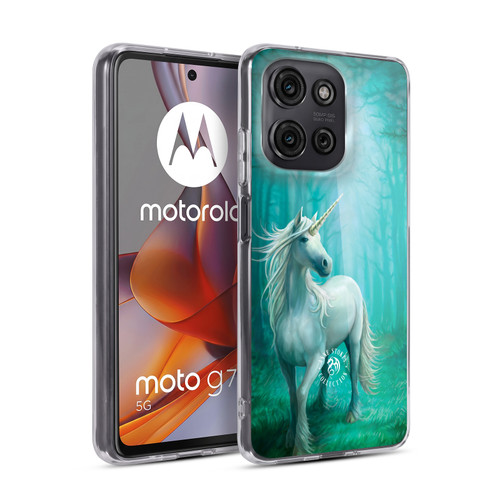 Anne Stokes Mythical Creatures Forest Unicorn Soft Gel Case for Motorola Moto G75