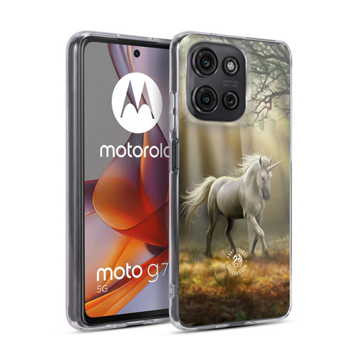 Anne Stokes Mythical Creatures Glimpse of a Unicorn Soft Gel Case for Motorola Moto G75
