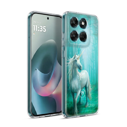 Anne Stokes Mythical Creatures Forest Unicorn Soft Gel Case for Motorola Moto G77