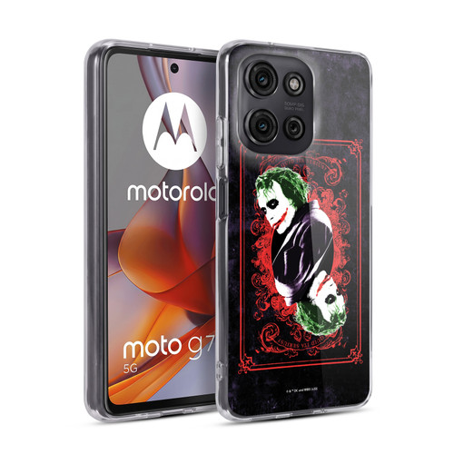 The Dark Knight Graphics Joker Card Soft Gel Case for Motorola Moto G75
