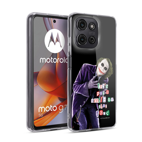 The Dark Knight Graphics Joker Put A Smile Soft Gel Case for Motorola Moto G75