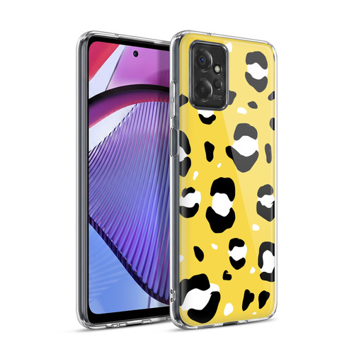 Grace Illustration Animal Prints Yellow Leopard Soft Gel Case for Motorola Moto G Power (2023)