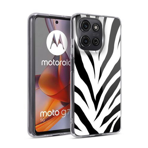 Grace Illustration Animal Prints Zebra Soft Gel Case for Motorola Moto G75