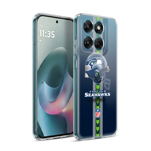NFL Seattle Seahawks Logo Helmet Soft Gel Case for Motorola Moto G77