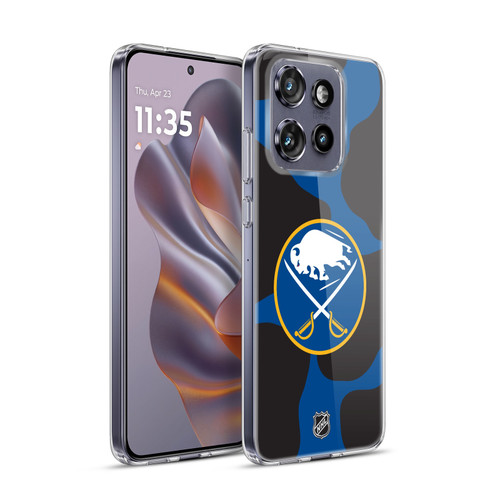 NHL Buffalo Sabres Cow Pattern Soft Gel Case for Motorola Edge 50 Neo