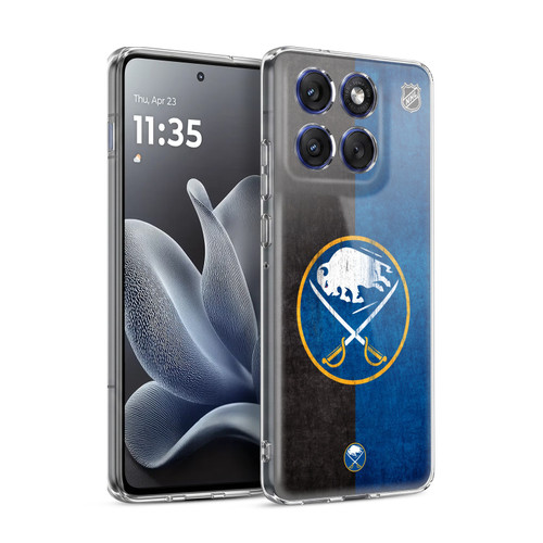 NHL Buffalo Sabres Half Distressed Soft Gel Case for Motorola Edge 70