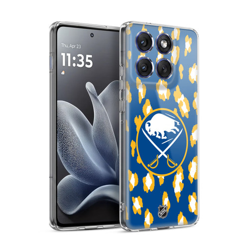 NHL Buffalo Sabres Leopard Pattern Soft Gel Case for Motorola Edge 70