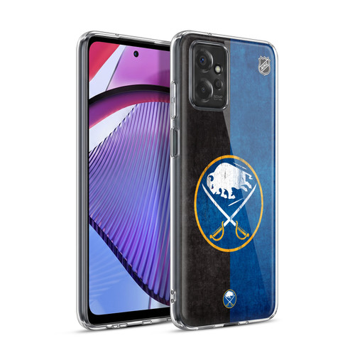 NHL Buffalo Sabres Half Distressed Soft Gel Case for Motorola Moto G Power (2023)