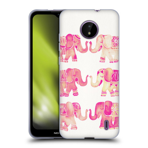 Cat Coquillette Animals 2 Pink Elephants Soft Gel Case for Nokia C10 / C20