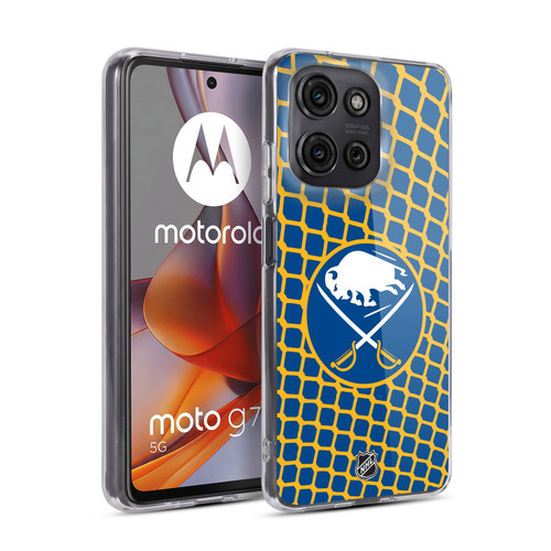 NHL Buffalo Sabres Net Pattern Soft Gel Case for Motorola Moto G75