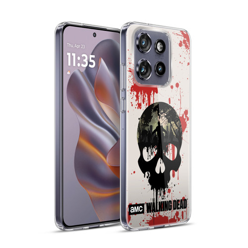 AMC The Walking Dead Silhouettes Skull Soft Gel Case for Motorola Edge 50 Neo