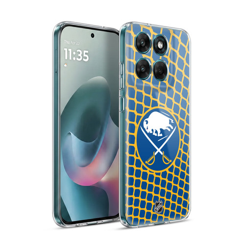 NHL Buffalo Sabres Net Pattern Soft Gel Case for Motorola Moto G77