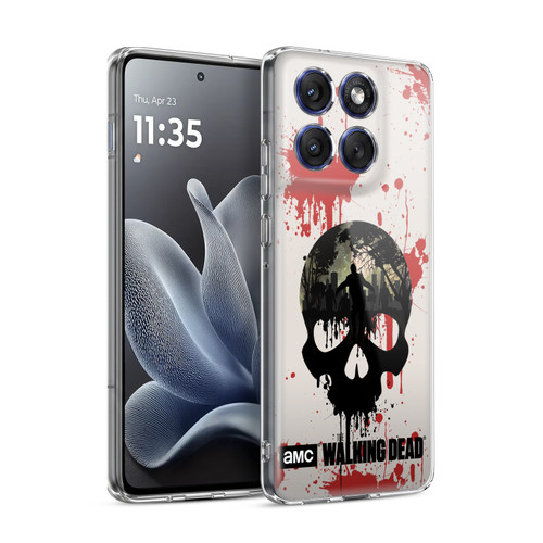 AMC The Walking Dead Silhouettes Skull Soft Gel Case for Motorola Edge 70