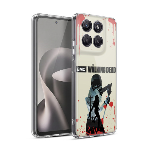 AMC The Walking Dead Silhouettes Michonne Soft Gel Case for Motorola Moto G37 Power
