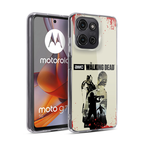 AMC The Walking Dead Silhouettes Daryl Full Soft Gel Case for Motorola Moto G75