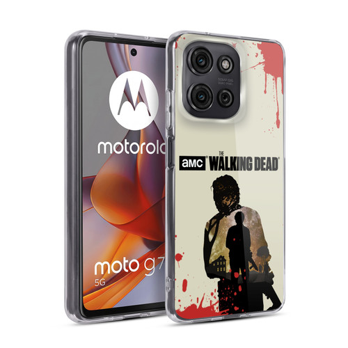 AMC The Walking Dead Silhouettes Glenn Soft Gel Case for Motorola Moto G75