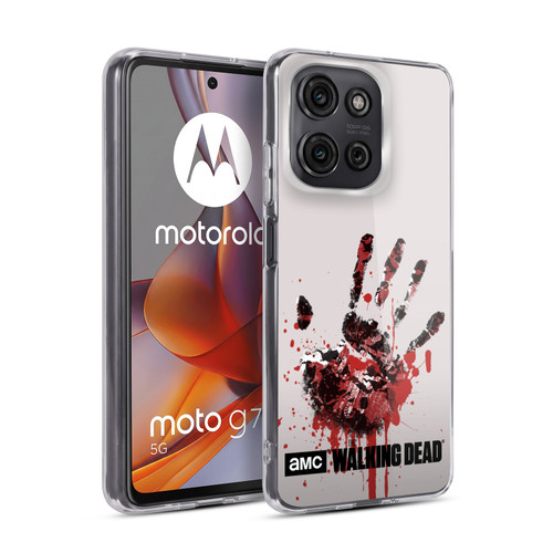AMC The Walking Dead Silhouettes Hand Soft Gel Case for Motorola Moto G75