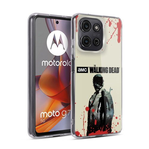 AMC The Walking Dead Silhouettes Rick Soft Gel Case for Motorola Moto G75