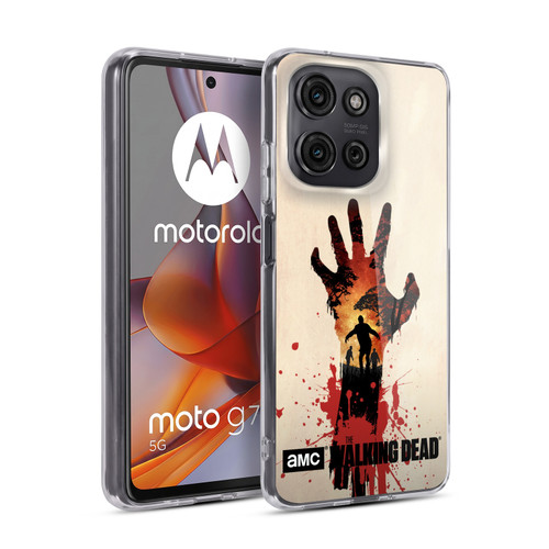 AMC The Walking Dead Silhouettes Walker Hand Soft Gel Case for Motorola Moto G75