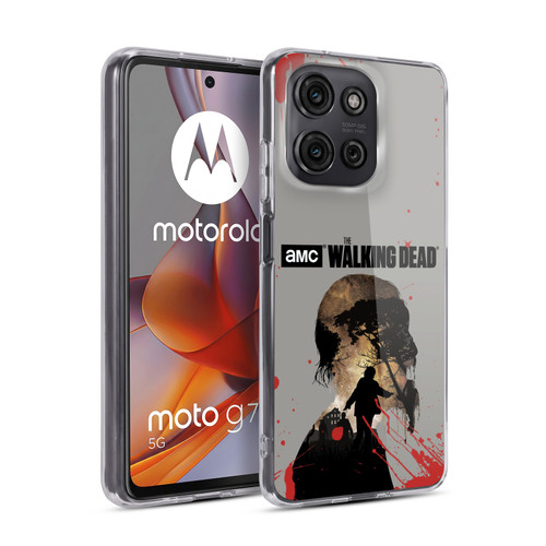 AMC The Walking Dead Silhouettes Walker Soft Gel Case for Motorola Moto G75