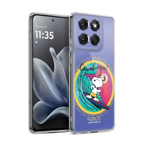 Peanuts Snoopy Boardwalk Airbrush Cowabunga Surf Soft Gel Case for Motorola Edge 70