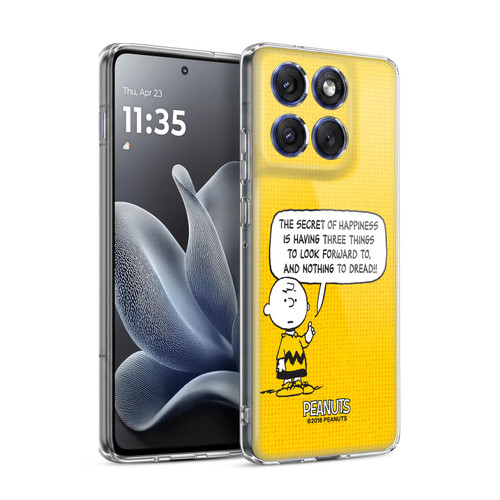 Peanuts Charlie Brown Happiness Soft Gel Case for Motorola Edge 70