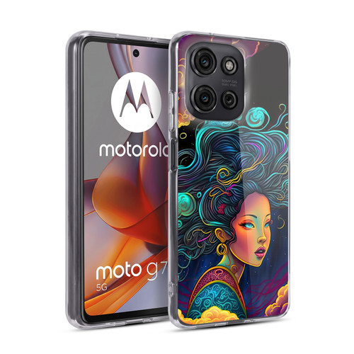 Wumples Cosmic Arts Cloud Goddess Soft Gel Case for Motorola Moto G75