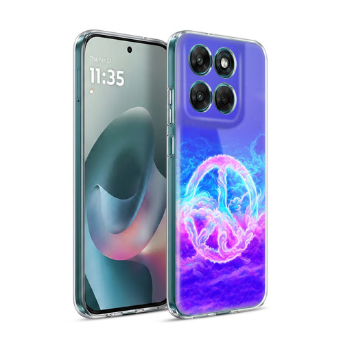 Wumples Cosmic Arts Clouded Peace Symbol Soft Gel Case for Motorola Moto G77