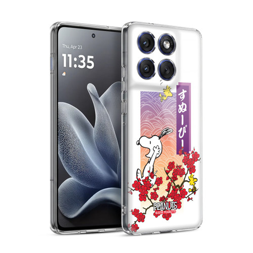 Peanuts Oriental Snoopy Cherry Blossoms 2 Soft Gel Case for Motorola Edge 70