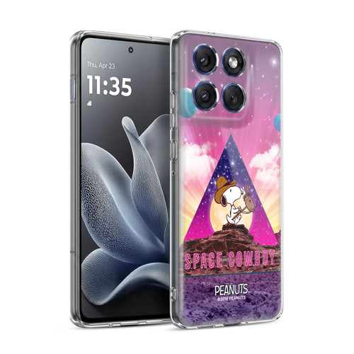 Peanuts Snoopy Space Cowboy Nebula Triangle Soft Gel Case for Motorola Edge 70