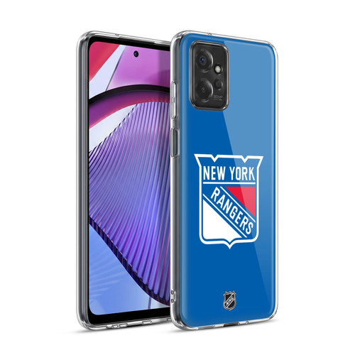 NHL New York Rangers Plain Soft Gel Case for Motorola Moto G Power (2023)