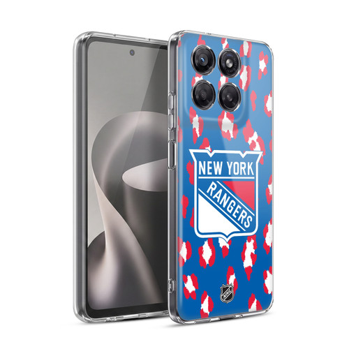 NHL New York Rangers Leopard Pattern Soft Gel Case for Motorola Moto G37 Power