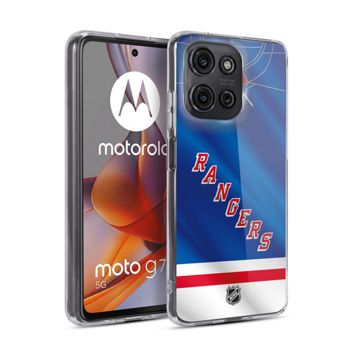 NHL New York Rangers Jersey Soft Gel Case for Motorola Moto G75