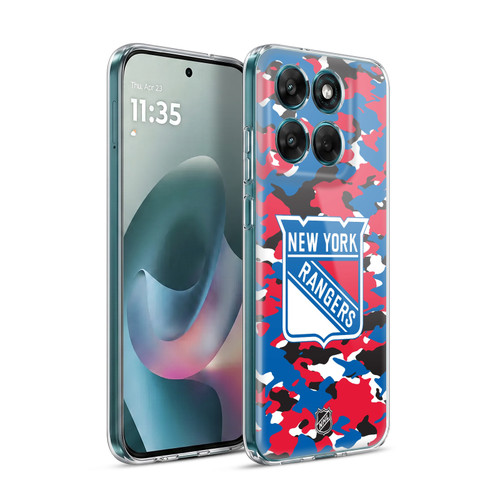 NHL New York Rangers Camouflage Soft Gel Case for Motorola Moto G77