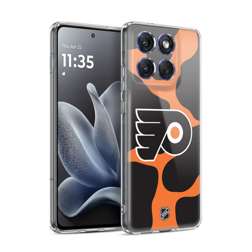 NHL Philadelphia Flyers Cow Pattern Soft Gel Case for Motorola Edge 70