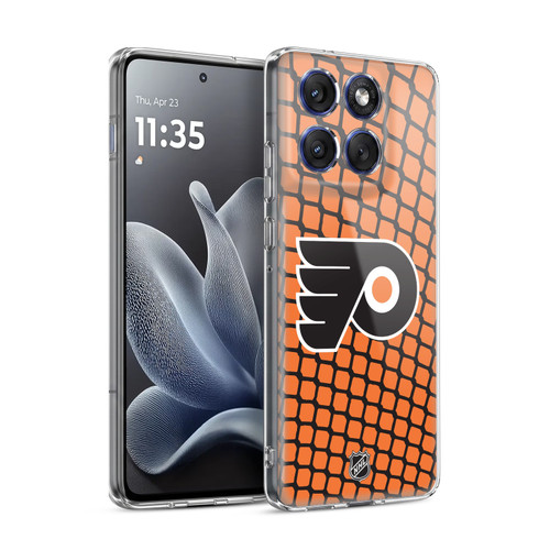 NHL Philadelphia Flyers Net Pattern Soft Gel Case for Motorola Edge 70
