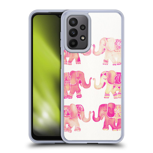 Cat Coquillette Animals 2 Pink Elephants Soft Gel Case for Samsung Galaxy A23 / 5G (2022)