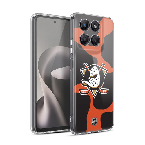 NHL Anaheim Ducks Cow Pattern Soft Gel Case for Motorola Moto G37 Power