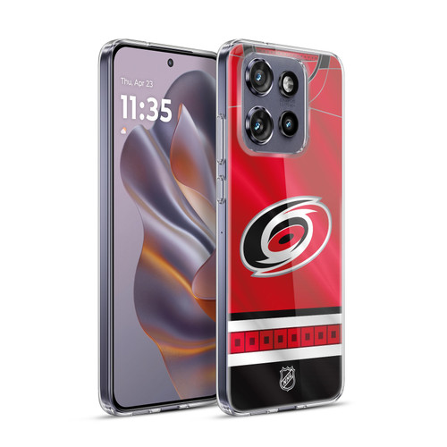 NHL Carolina Hurricanes Jersey Soft Gel Case for Motorola Edge 50 Neo