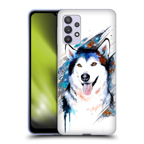 Pixie Cold Animals Husky Soft Gel Case for Samsung Galaxy A32 5G / M32 5G (2021)