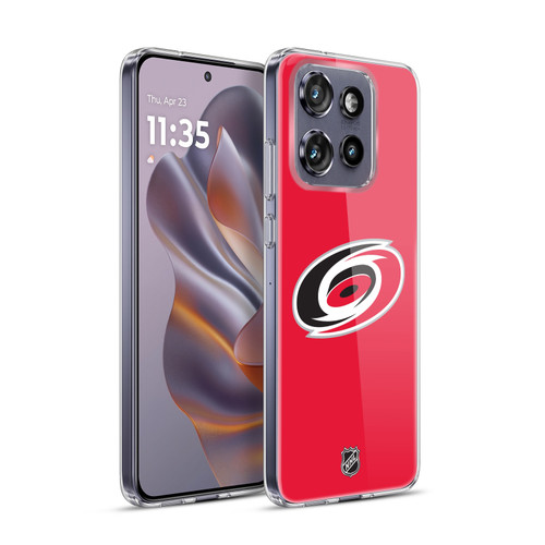 NHL Carolina Hurricanes Plain Soft Gel Case for Motorola Edge 50 Neo
