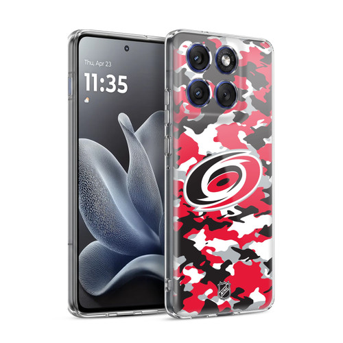 NHL Carolina Hurricanes Camouflage Soft Gel Case for Motorola Edge 70