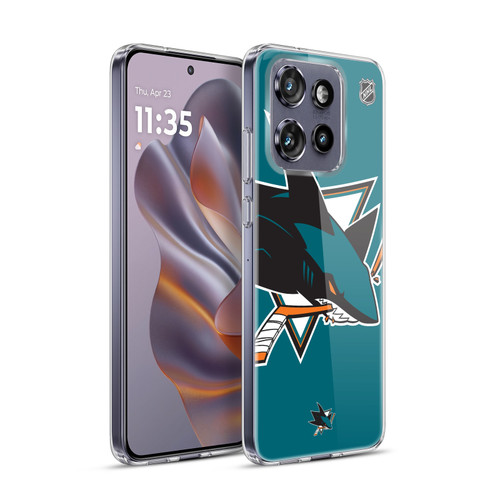 NHL San Jose Sharks Oversized Soft Gel Case for Motorola Edge 50 Neo