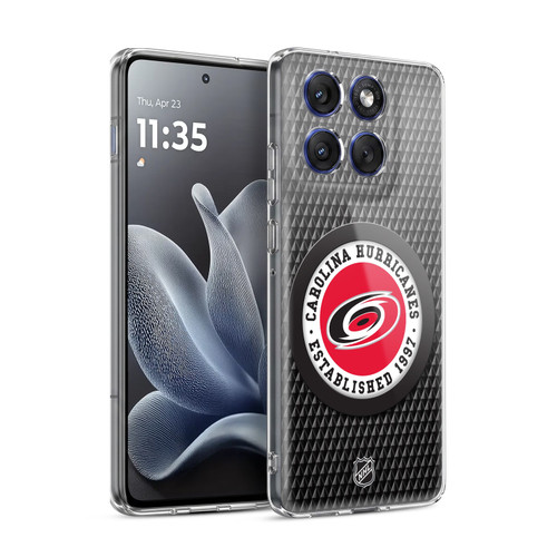 NHL Carolina Hurricanes Puck Texture Soft Gel Case for Motorola Edge 70