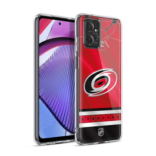 NHL Carolina Hurricanes Jersey Soft Gel Case for Motorola Moto G Power (2023)