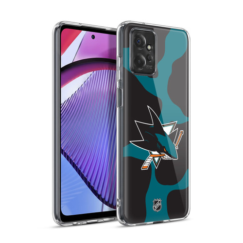 NHL San Jose Sharks Cow Pattern Soft Gel Case for Motorola Moto G Power (2023)