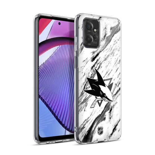 NHL San Jose Sharks Marble Soft Gel Case for Motorola Moto G Power (2023)