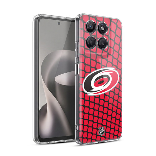 NHL Carolina Hurricanes Net Pattern Soft Gel Case for Motorola Moto G37 Power