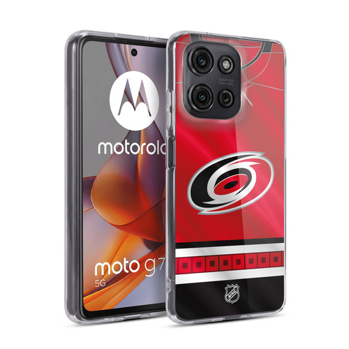 NHL Carolina Hurricanes Jersey Soft Gel Case for Motorola Moto G75